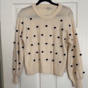 Madewell Cream Polka Dot Sweater